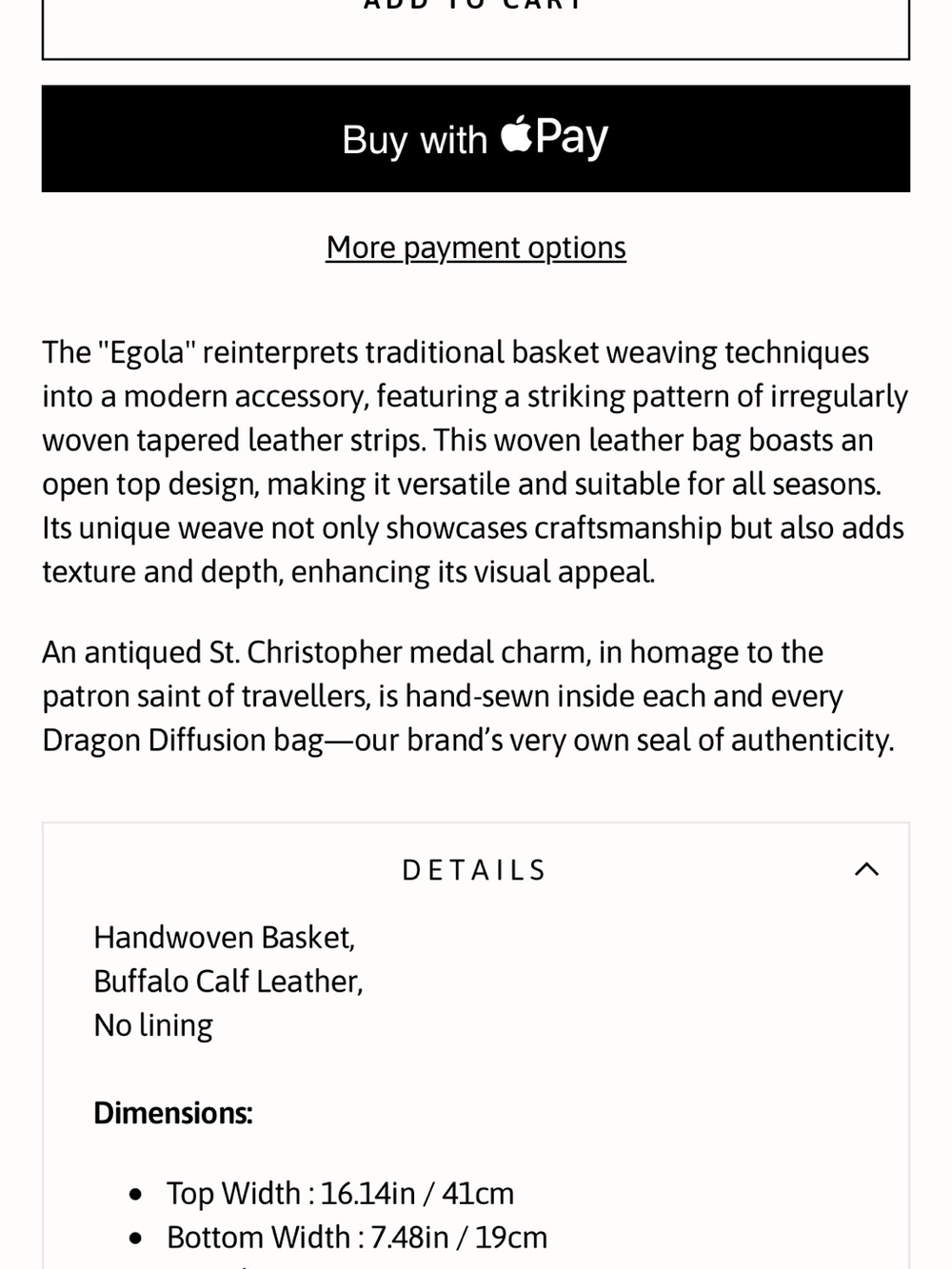 Dragon Diffusion Egola woven bag in pine green - Picture 14 of 14